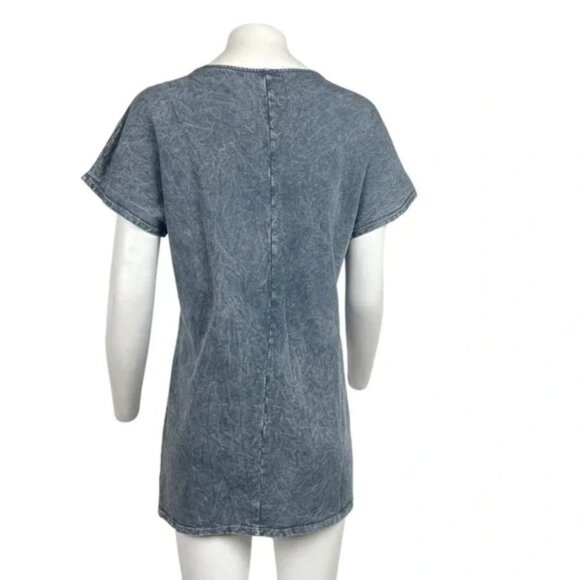 V Neck Casual Dress Grey - Picture 3 of 3